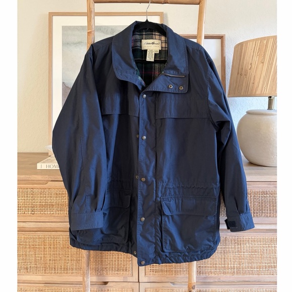 Eddie Bauer Other - VTG Eddie Bauer Mountain Parka Jacket Men's Medium Blue Wool Lined 90s Coat